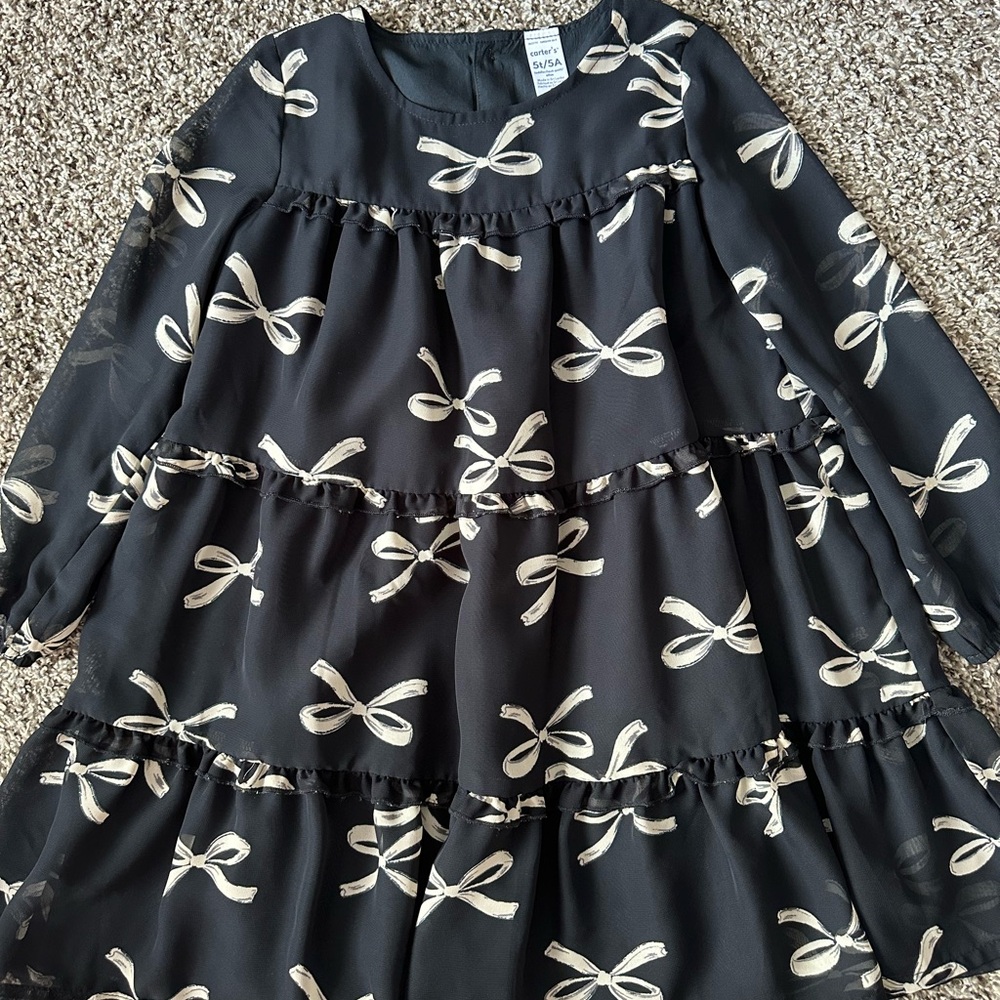 Carter's Toddler Bow Print Chiffon Dress